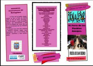 Benagéber acoge la VI Feria de los Pueblos Amigos