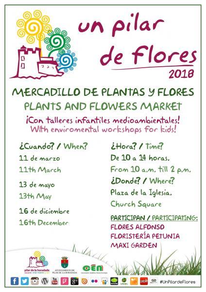 Mercadillo de plantas y flores "Un Pilar de Flores" 2018 en Pilar de la Horadada