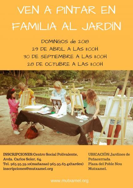 Ven a pintar en familia al jardín