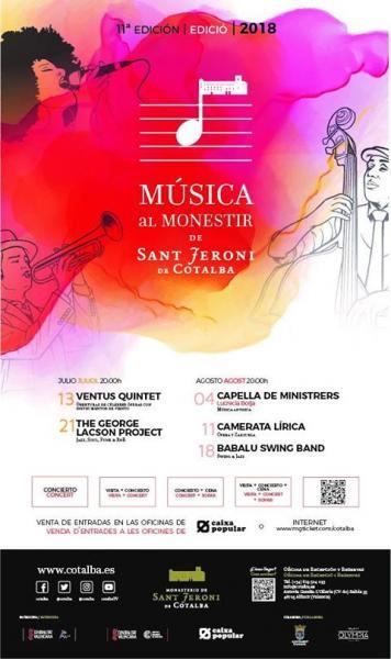 11ª Edición Música a Monestir de Sant Jeroni de Cotalba 2018