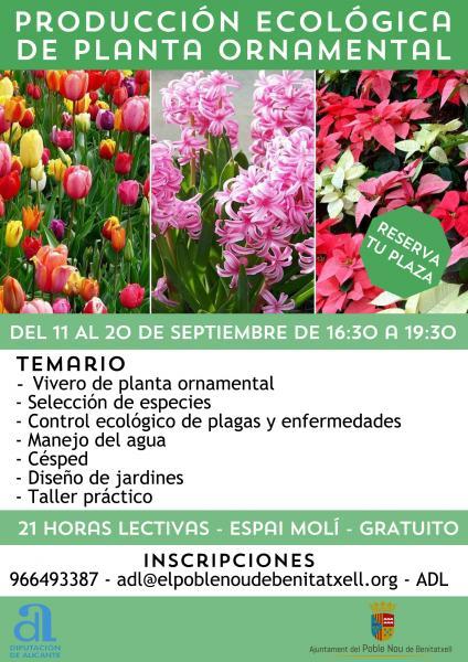 Curso de producción ecológica de planta ornamental
