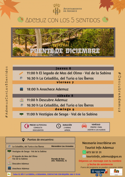 Ademuz con los 5 sentidos especial puente de diciembre