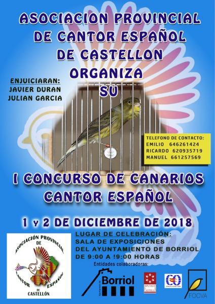 I concurso de canarios de cantor español