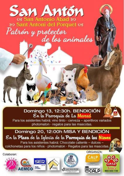 "San Antón" Patrón y Protector de los Animales.
