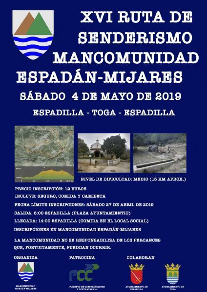 XVI RUTA DE SENDERISMO MANCOMUNIDAD ESPADÁN-MIJARES