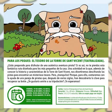 Visitas guiadas: el tesoro de la Torre de Sant Vicent (teatralizada para niños).