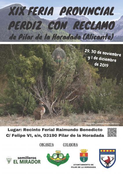 XIX Feria provincial Perdiz Provincial de Reclamo 2019 en Pilar de la Horadada