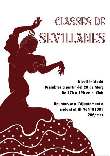 Clases de Sevillanas. Cinctorres