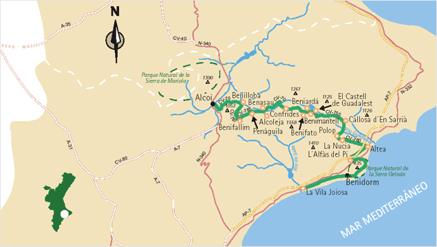 Mapa de la ruta